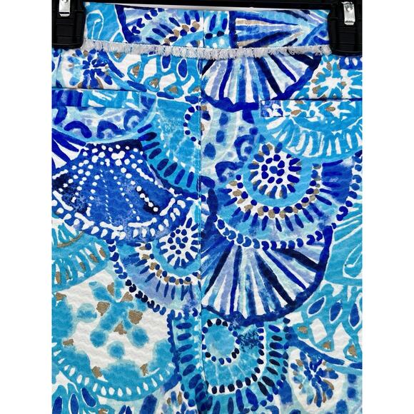 Lilly Pulitzer Adie Shorts Half Shell turquoise blue sea shells summer preppy 8 - Picture 10 of 10